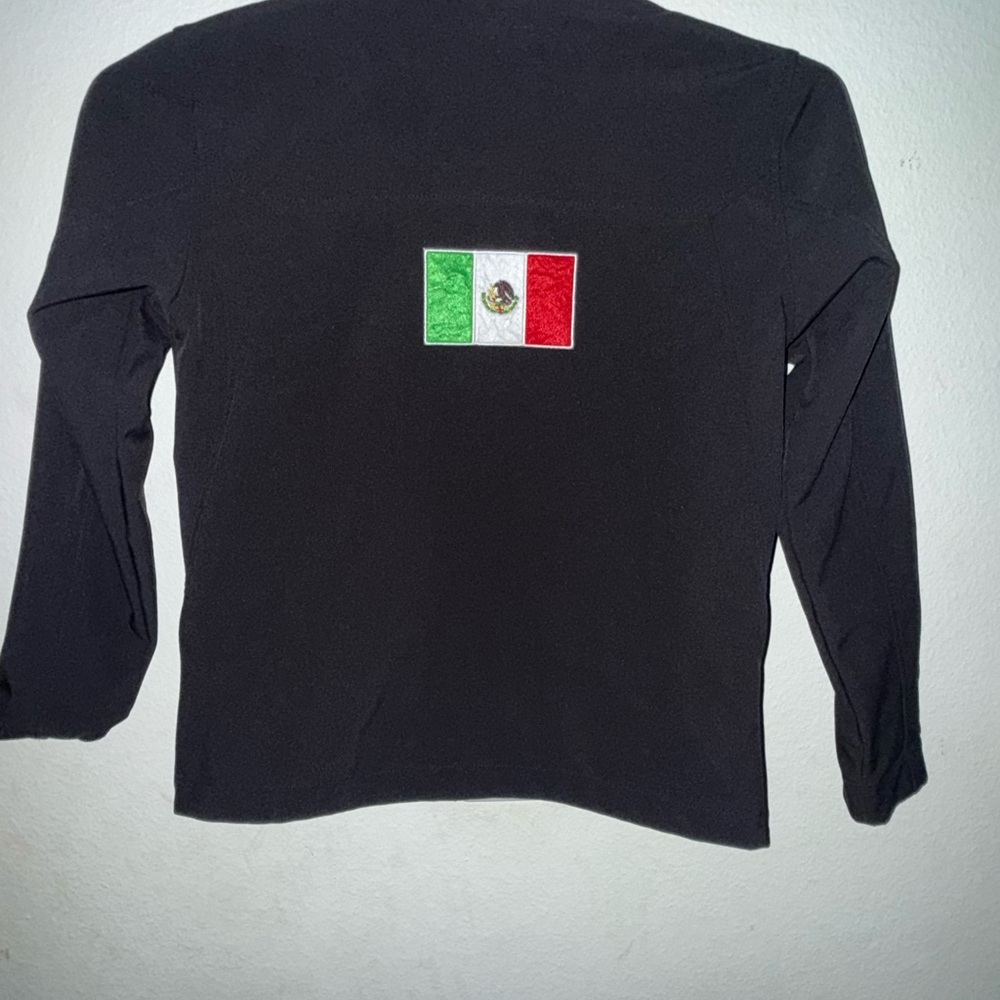 Ariat Black Jacket with Colorful Sleeve Logo - Picture 2 of 3